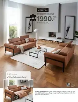 Kabs Polsterwelt Echt leder einzelsofa karlo Angebot
