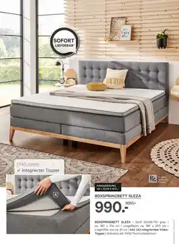 Kabs Polsterwelt Boxspringbett sleza Angebot