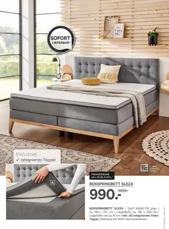 Kabs Polsterwelt Boxspringbett sleza Angebot