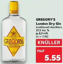 Kaufland GREGORY'S London Dry Gin Angebot