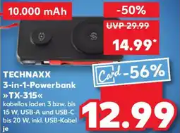 Kaufland TECHNAXX 3-in-1-Powerbank TX-315 Angebot