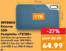 Kaufland INTENSO Externe SSD Festplatte TX100 Angebot