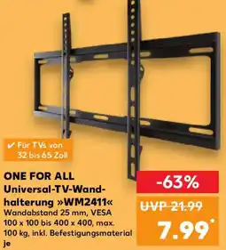 Kaufland ONE FOR ALL Universal-TV-Wandhalterung WM2411 Angebot