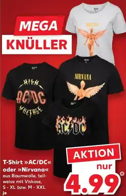Kaufland T-Shirt AC/DC oder Nirvana Angebot