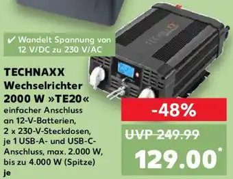 Kaufland TECHNAXX Wechselrichter 2000 W ,,TE20" Angebot