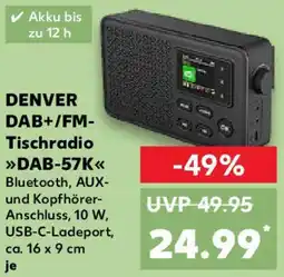 Kaufland DENVER DAB+/FM Tischradio DAB-57K Angebot