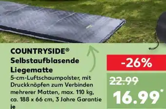 Kaufland COUNTRYSIDE Selbstaufblasende Liegematte Angebot