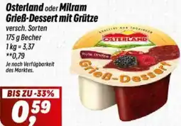 Simmel Osterland oder Milram Grieß-Dessert mit Grütze Angebot