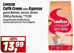 Simmel Lavazza Caffè Crema oder Espresso Angebot