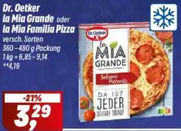 Simmel Dr. Oetker la Mia Grande oder la Mia Familia Pizza Angebot