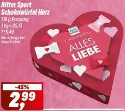 Simmel Ritter Sport Schokowürfel Herz Angebot