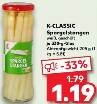 Kaufland K-CLASSIC Spargelstangen Angebot