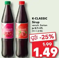 Kaufland K-CLASSIC Sirup Angebot