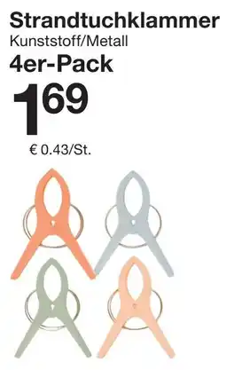 Zeeman Strandtuchklammer Angebot