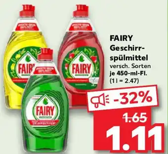 Kaufland FAIRY Geschirrspülmittel Angebot
