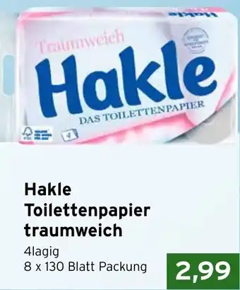 CAP Markt Hakle Toilettenpapier traumweich Angebot