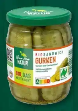 Aldi Süd Nur Natur Bio-Sandwichgurken Angebot
