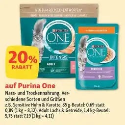 Fressnapf Purina One Nass- und Trockennahrung. Angebot