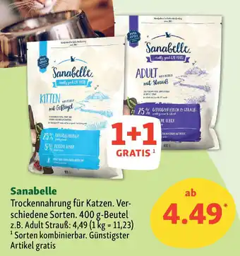 Fressnapf Sanabelle Trockennahrung für Katzen. Angebot