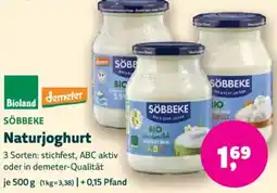Biomarkt SÖBBEKE Naturjoghurt Angebot