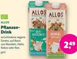 Biomarkt ALLOS Pflanzen Drink Angebot
