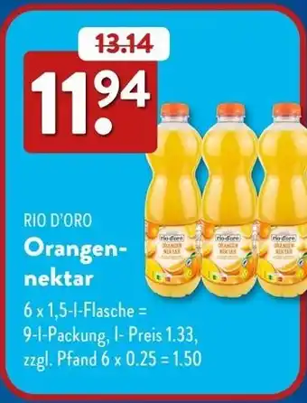 Aldi Süd RIO D'ORO Orangennektar Angebot
