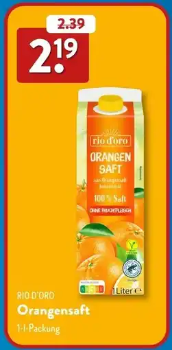 Aldi Süd RIO D'ORO Orangensaft Angebot
