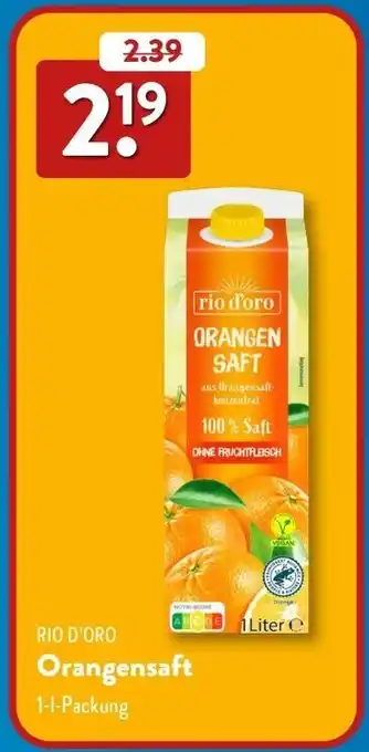 Aldi Süd RIO D'ORO Orangensaft Angebot