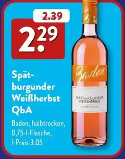 Aldi Süd Spätburgunder Weißherbst QbA Angebot