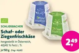 Biomarkt SCHLIERBACHER Schaf- oder Ziegenfrischkäse Angebot