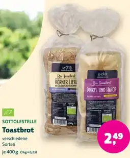 Biomarkt SOTTOLESTELLE Toastbrot Angebot