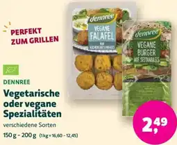 Biomarkt DENNREE Vegetarische oder vegane Spezialitäten Angebot