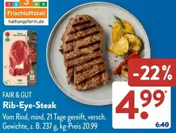 Aldi Süd FAIR & GUT Rib-Eye-Steak Angebot