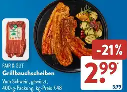 Aldi Süd FAIR & GUT Grillbauchscheiben Angebot