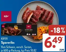 Aldi Süd KÄFER Spareribs Angebot