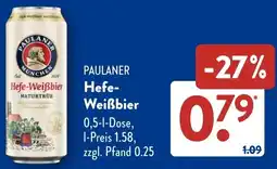 Aldi Süd PAULANER Hefe-Weißbier Angebot