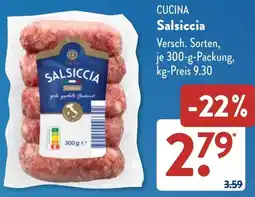 Aldi Süd CUCINA Salsiccia Angebot