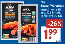 Aldi Süd BBQ Berner Würstchen Angebot