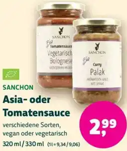 Biomarkt SANCHON Asia- oder Tomatensauce Angebot