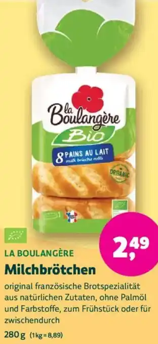 Biomarkt LA BOULANGÈRE Milchbrötchen Angebot