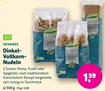Biomarkt DENNREE Dinkel Vollkorn Nudeln Angebot