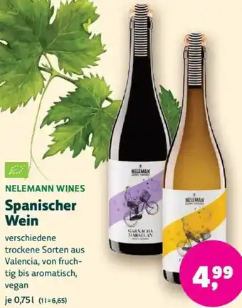 Biomarkt NELEMANN WINES Spanischer Wein Angebot