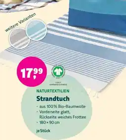 Biomarkt NATURTEXTILIEN Strandtuch Angebot