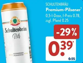 Aldi Süd SCHULTENBRÄU Premium-Pilsener' Angebot