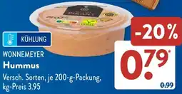 Aldi Süd WONNEMEYER Hummus Angebot