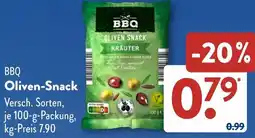 Aldi Süd BBQ Oliven-Snack Angebot