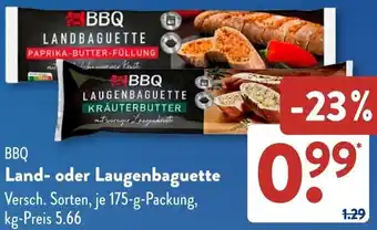 Aldi Süd BBQ Land- oder Laugenbaguette Angebot