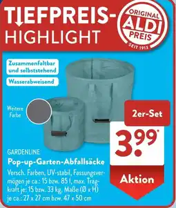 Aldi Süd GARDENLINE Pop-up-Garten-Abfallsäcke Angebot