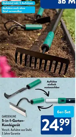 Aldi Süd GARDENLINE 5-in-1-Garten Kombigerät Angebot