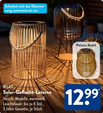 Aldi Süd BELAVI Solar-Geflecht-Laterne Angebot